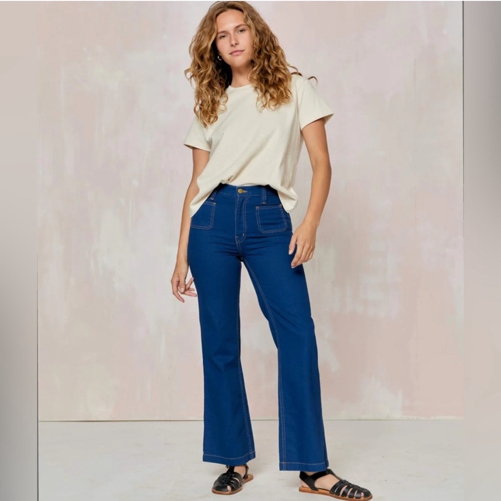 Christy Dawn Colbalt Blue Jeans, Size 27 (although the tags say 29)